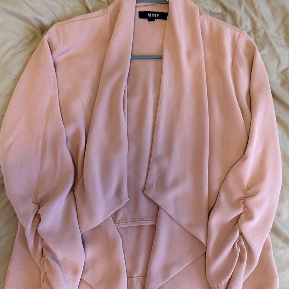Mine Soft Pink Draped Blazer
